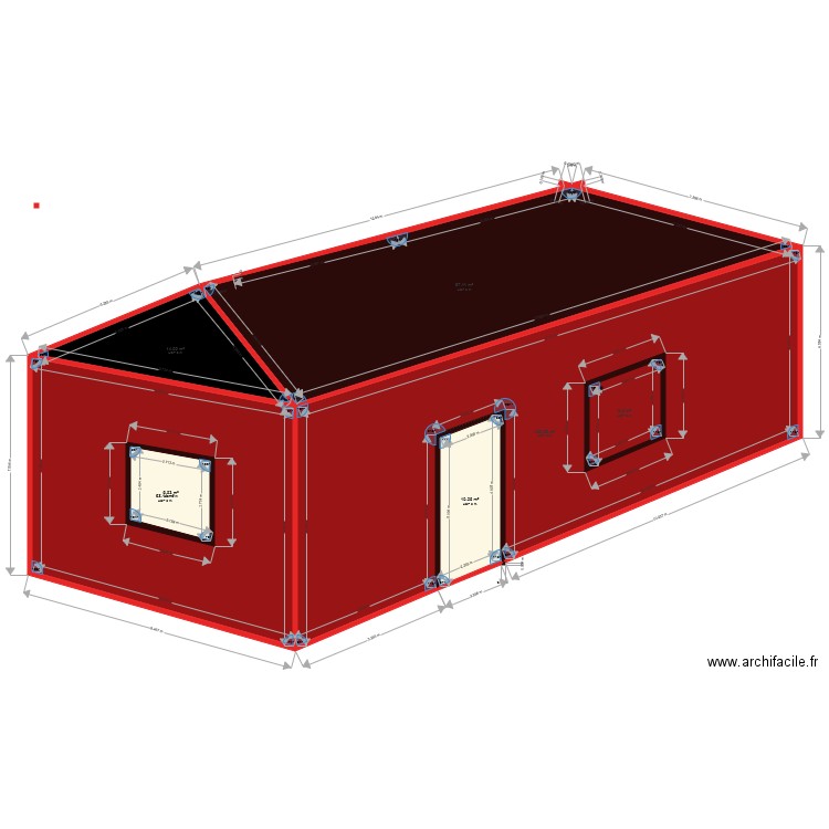 FACADE 1. Plan de 0 pièce et 0 m2