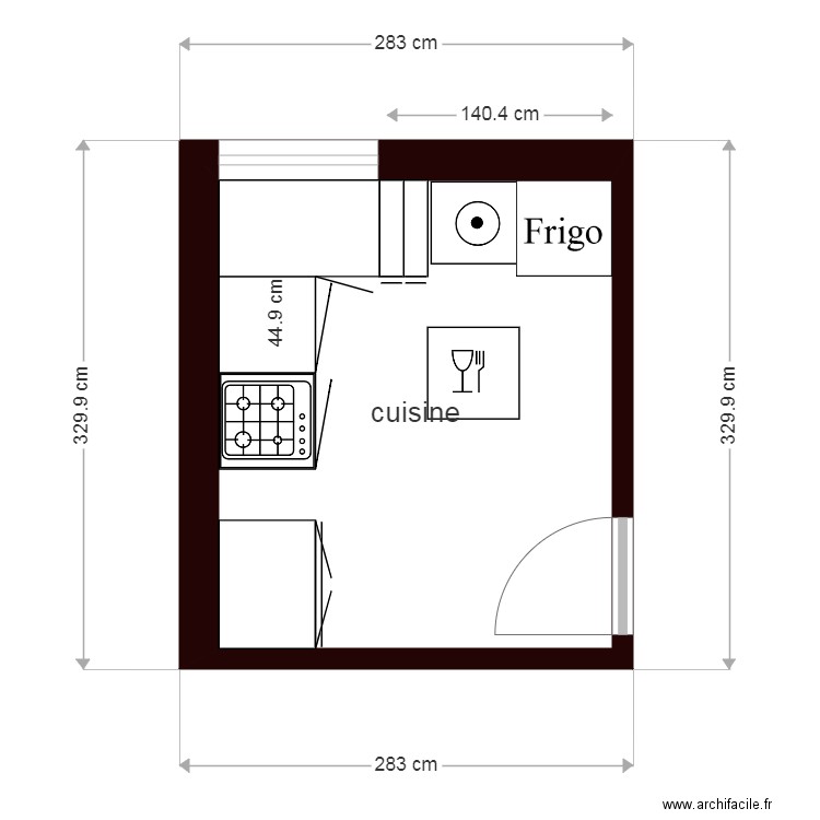 cuisine. Plan de 0 pièce et 0 m2