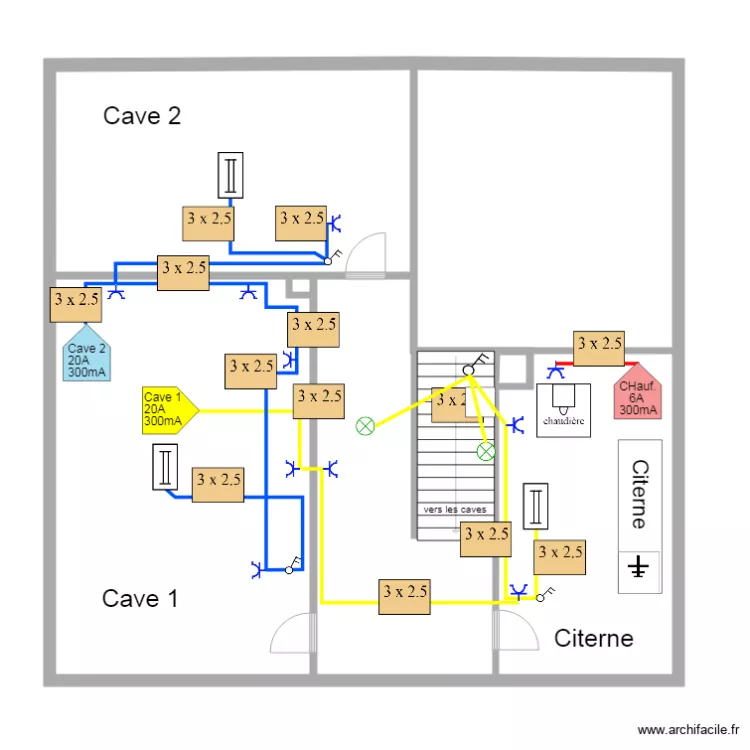 Guillaume  caves. Plan de 