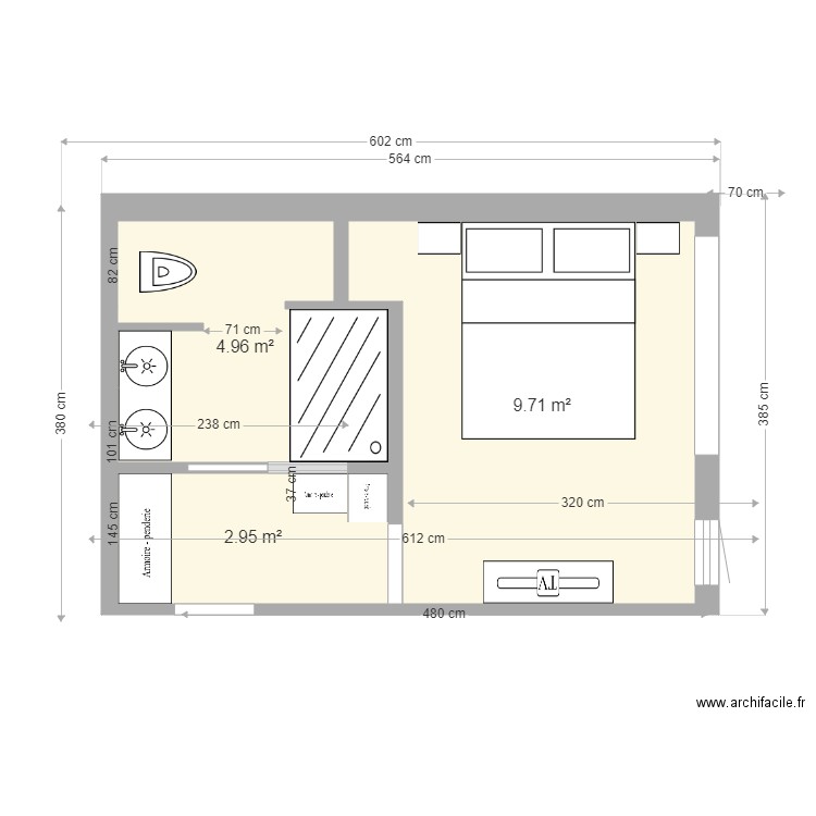 extension chambre parentale. Plan de 0 pièce et 0 m2