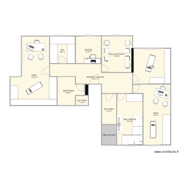 Hypothèse 1. Plan de 0 pièce et 0 m2