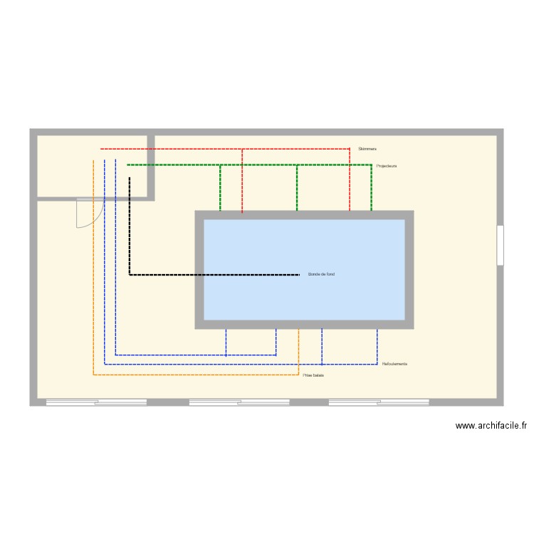 SAS Les Aiguilles. Plan de 3 pièces et 124 m2