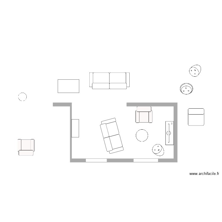 plan salon5. Plan de 0 pièce et 0 m2