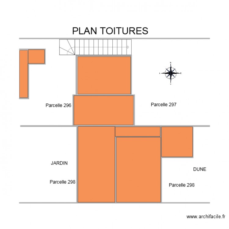 plan toitures. Plan de 0 pièce et 0 m2