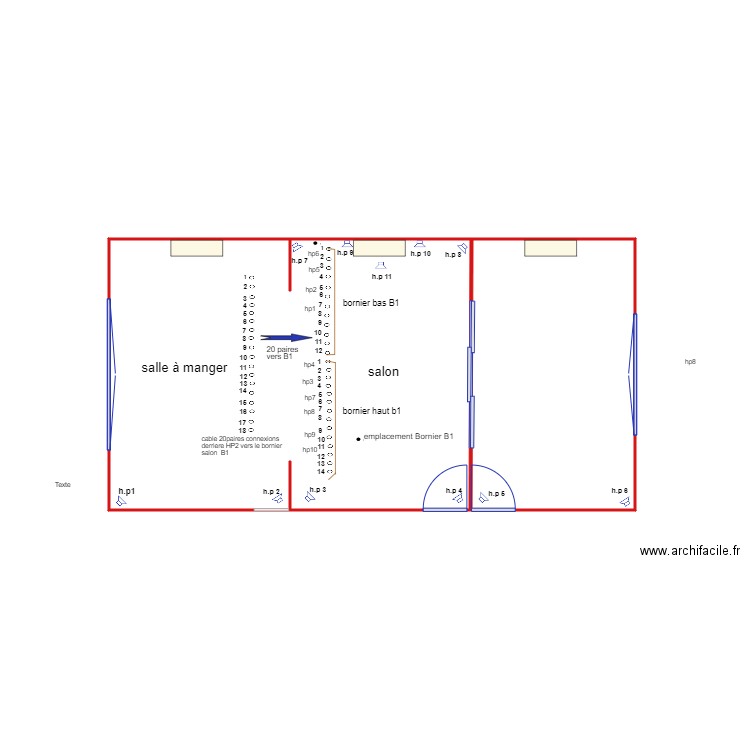 projet 2. Plan de 2 pièces et 47 m2