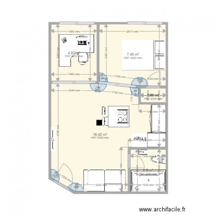 Appartement 04  Modifier mm. Plan de 0 pièce et 0 m2