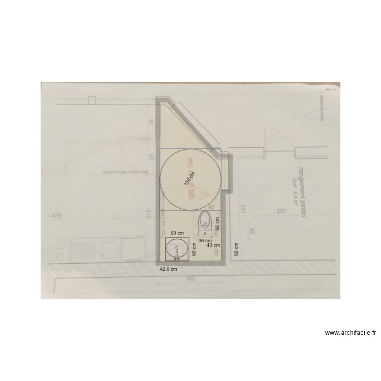 Steenje WC. Plan de 0 pièce et 0 m2