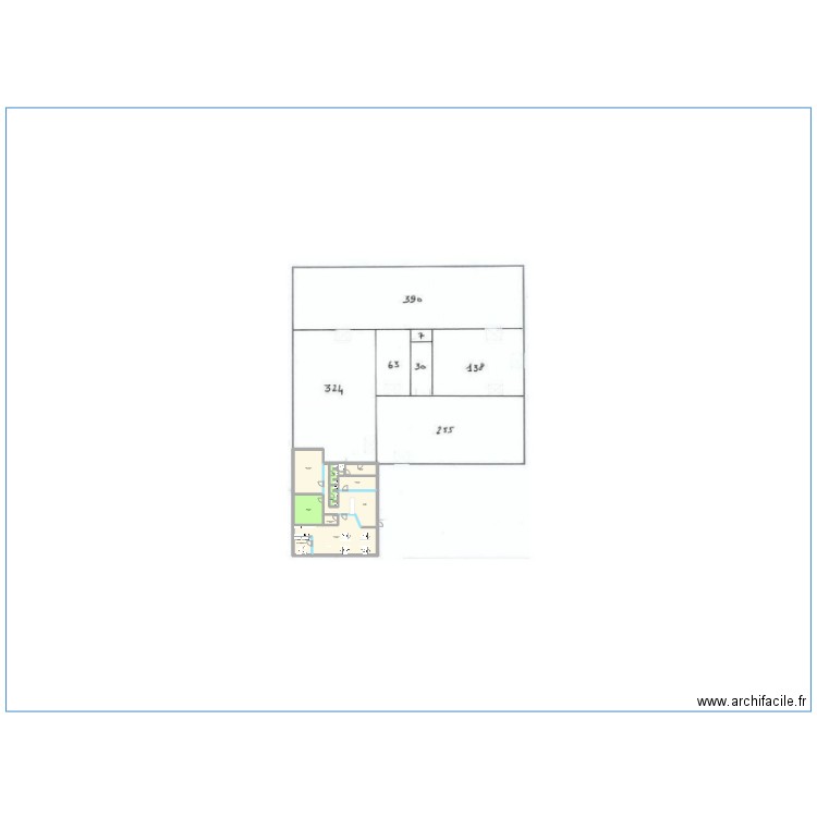 saint simon. Plan de 11 pièces et 207 m2