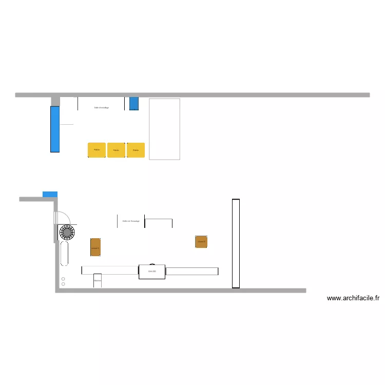 poste de travail de d&eacute;coupe 2. Plan de 