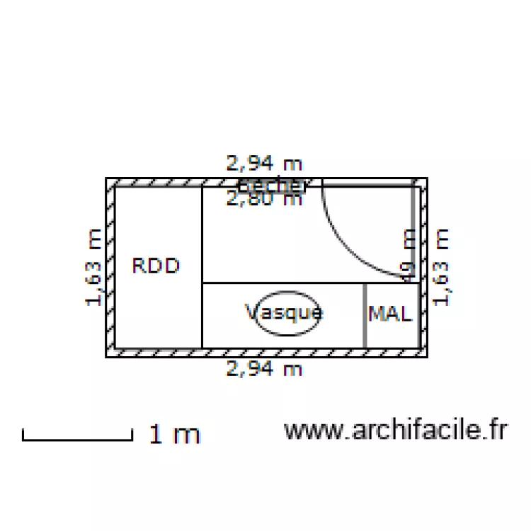Pinon plan SDB. Plan de Pinon plan SDB. Plan de