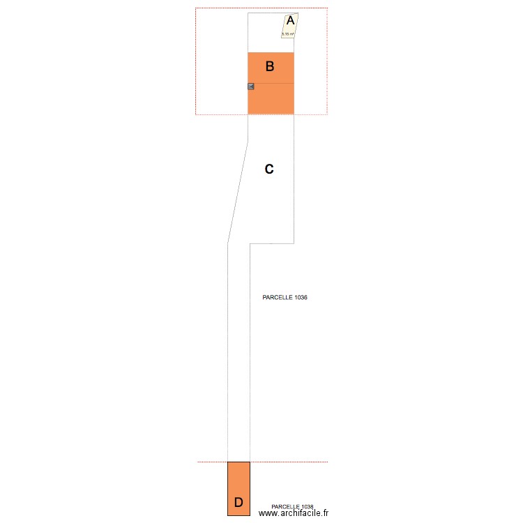 SITUATION 1040 avant travaux. Plan de 0 pièce et 0 m2