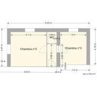 R plus 2 Plan détail chambres N2 N3 EXISTANT