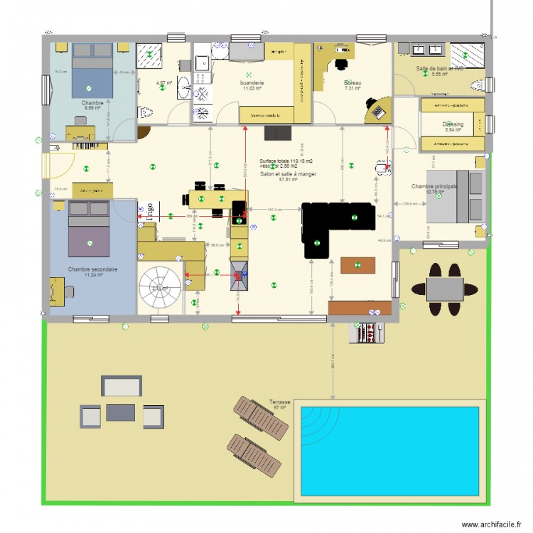 plan meuble electricité. Plan de 0 pièce et 0 m2