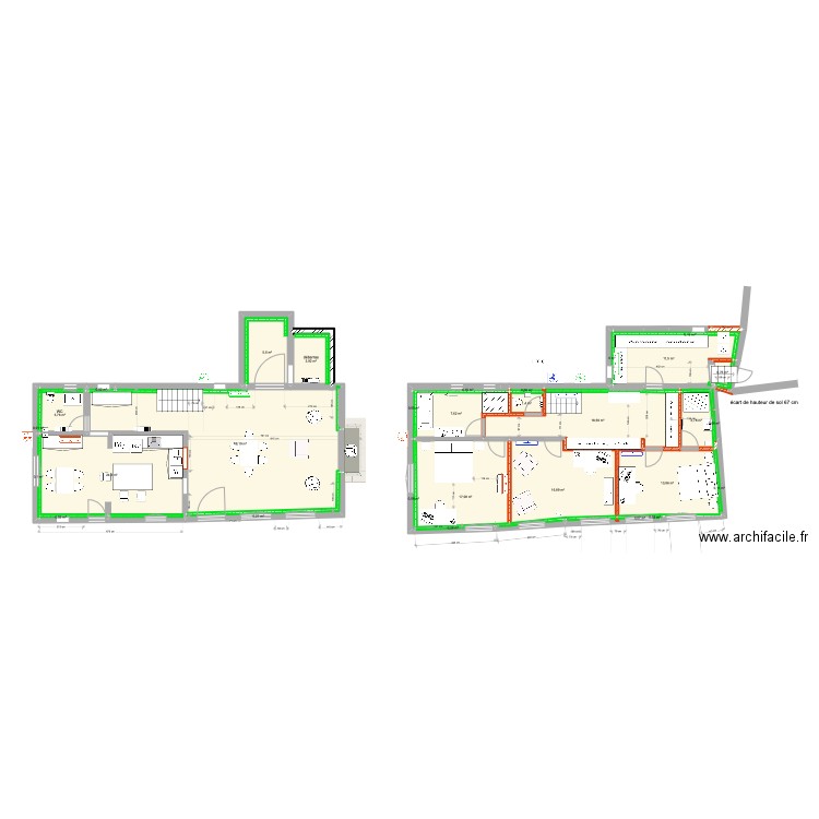 petite maison 8 avril. Plan de 30 pièces et 179 m2