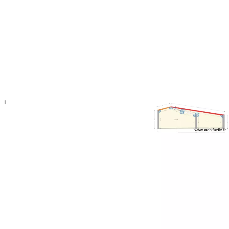 Ar&egrave;s extension 2020 final fa&ccedil;ade ouest. Plan de 