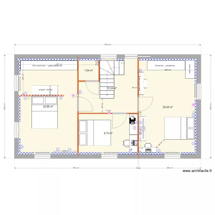 Etage Chambre. Plan de Etage Chambre. Plan de