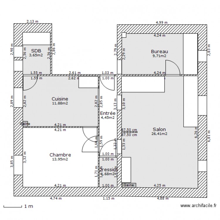 Appartement mod2. Plan de 0 pièce et 0 m2