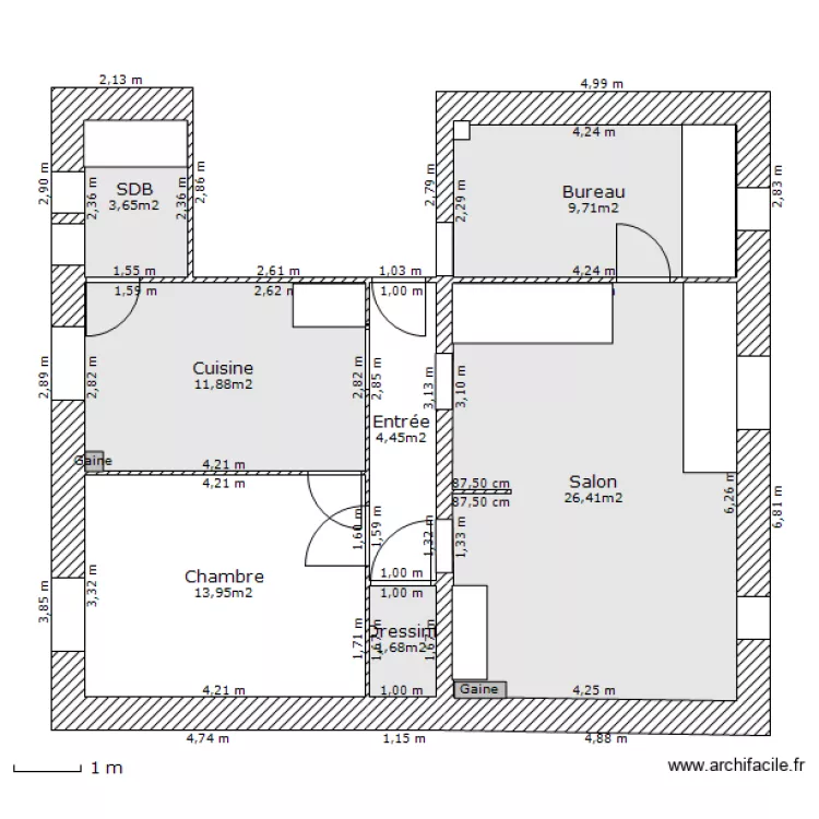 Appartement mod2. Plan de 
