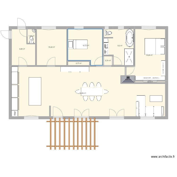 maison la rigaudière. Plan de 11 pièces et 121 m2