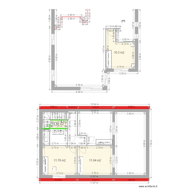 Maison 2 Etage 1. Plan de 0 pièce et 0 m2