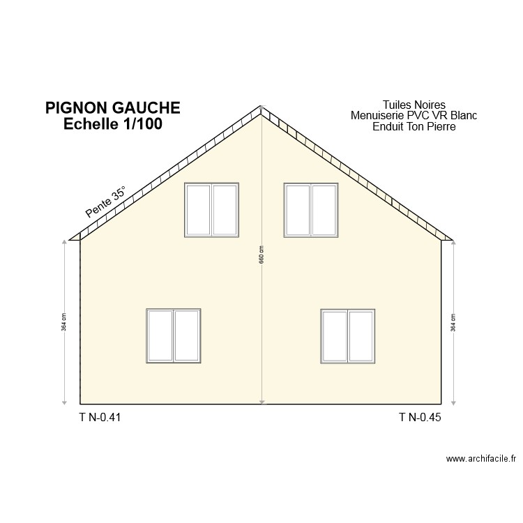 pignon gauche permis 3 thiriet. Plan de 0 pièce et 0 m2