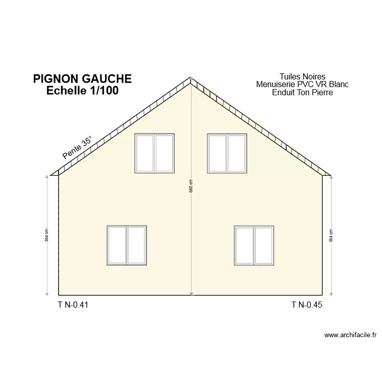 pignon gauche permis 3 thiriet. Plan de pignon gauche permis 3 thiriet. Plan de