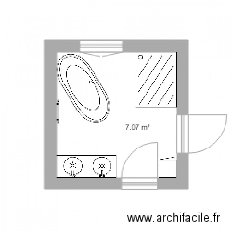 salle de bains 2019 v2. Plan de 0 pièce et 0 m2