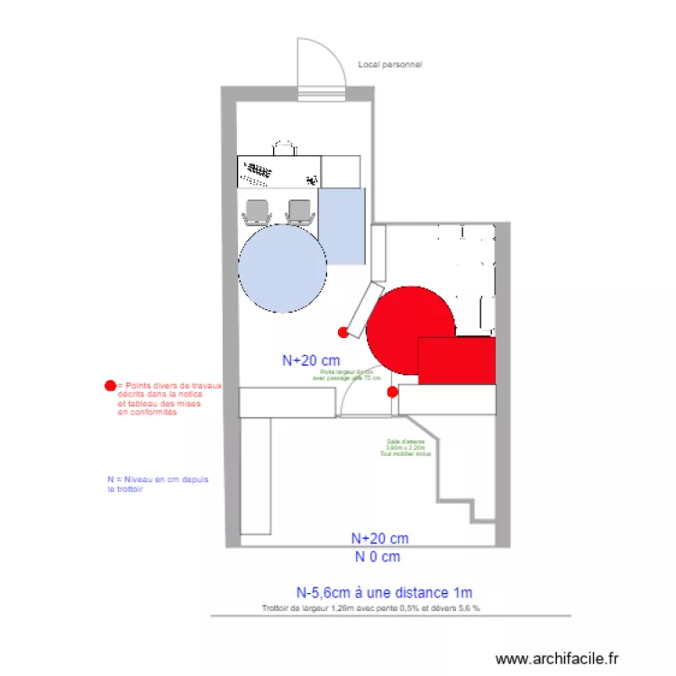 Magasin Or et Argent &agrave; Tours. Plan de 