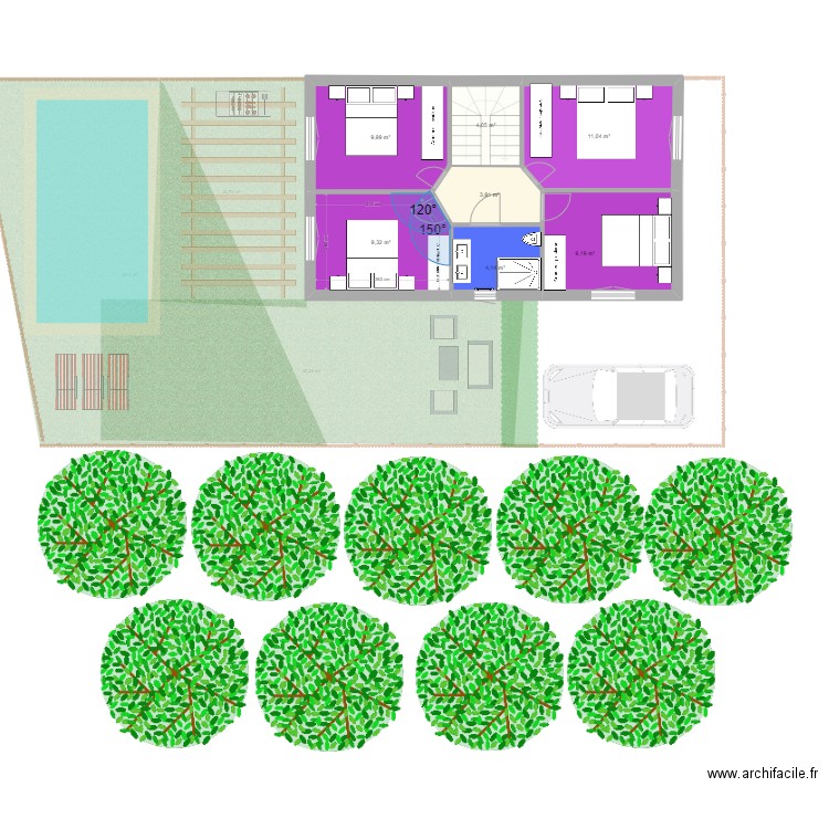 Sébastien autre. Plan de 10 pièces et 104 m2