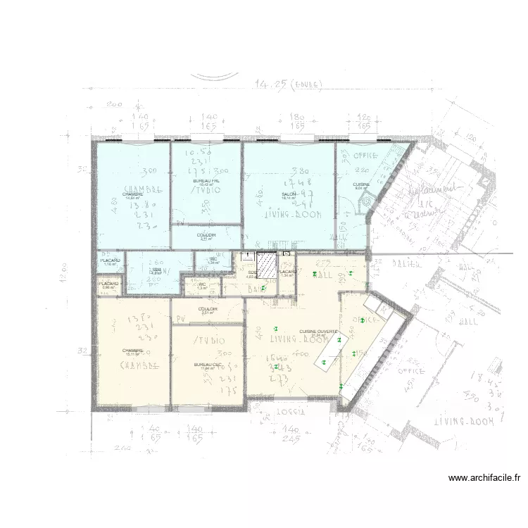 6 bisS 1 3 ELECTRICITE. Plan de 