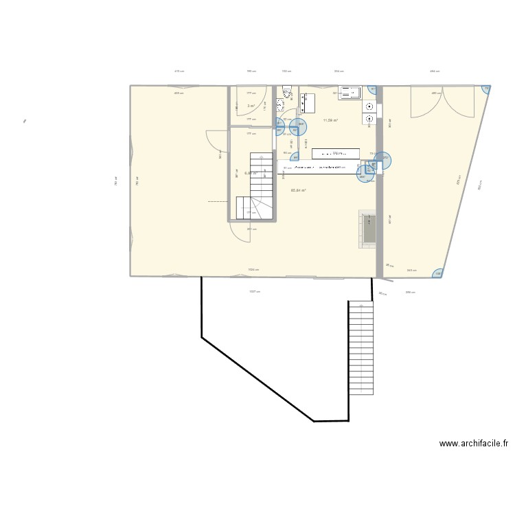 PLAN MAISON TERRASSE ST ARCONS septembre 2023. Plan de 4 pièces et 107 m2