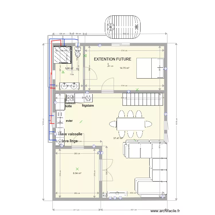 MaisonManiron1. Plan de 