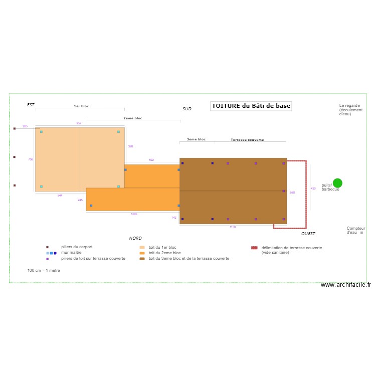 TOITURE du Bâti de base. Plan de 0 pièce et 0 m2