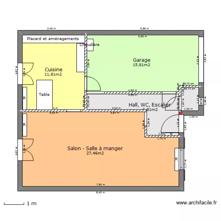 Maison RdC. Plan de Maison RdC. Plan de