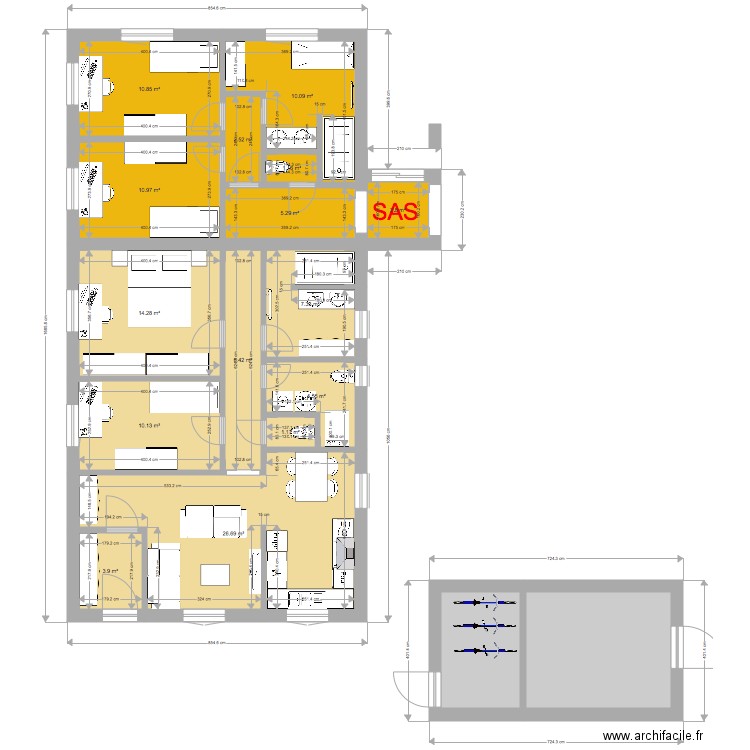 seulement annexe et appart 2 ch. Plan de 0 pièce et 0 m2