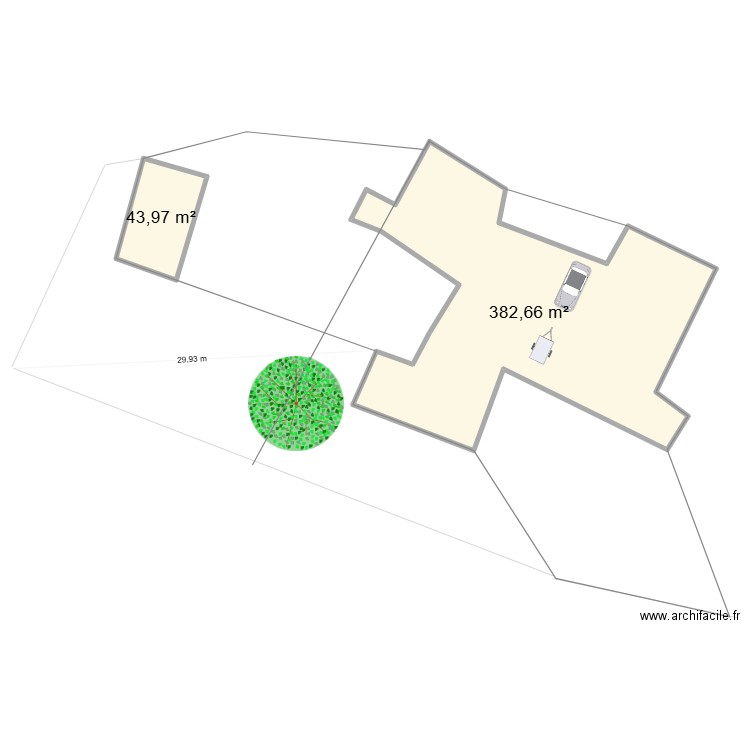 Mayres12. Plan de 2 pièces et 427 m2