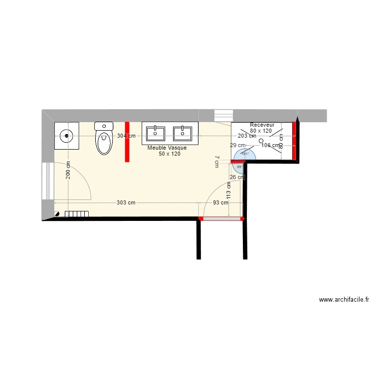 DEVIANNE Projet. Plan de 1 pièce et 9 m2