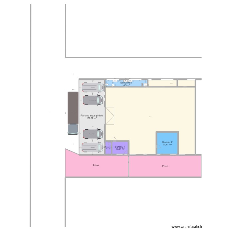 local modif. Plan de 0 pièce et 0 m2