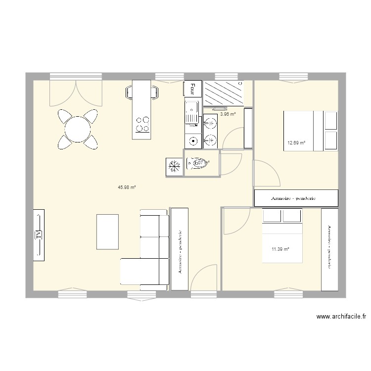 maison rose. Plan de 0 pièce et 0 m2