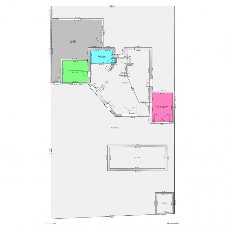 maison RdC. Plan de 0 pièce et 0 m2