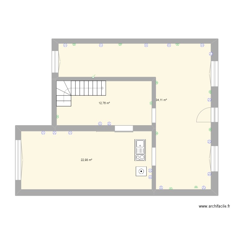 Sous sol Electricité eclairage . Plan de 0 pièce et 0 m2
