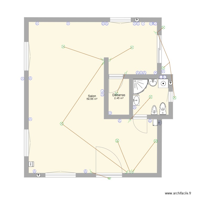 ELECTRICITE PLAN. Plan de 0 pièce et 0 m2