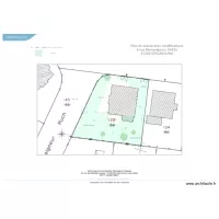 Plan de masse cadastre apr&egrave;s modifications