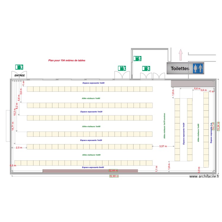 Vide grenier salle polyvalente  Plan COVID. Plan de 0 pièce et 0 m2