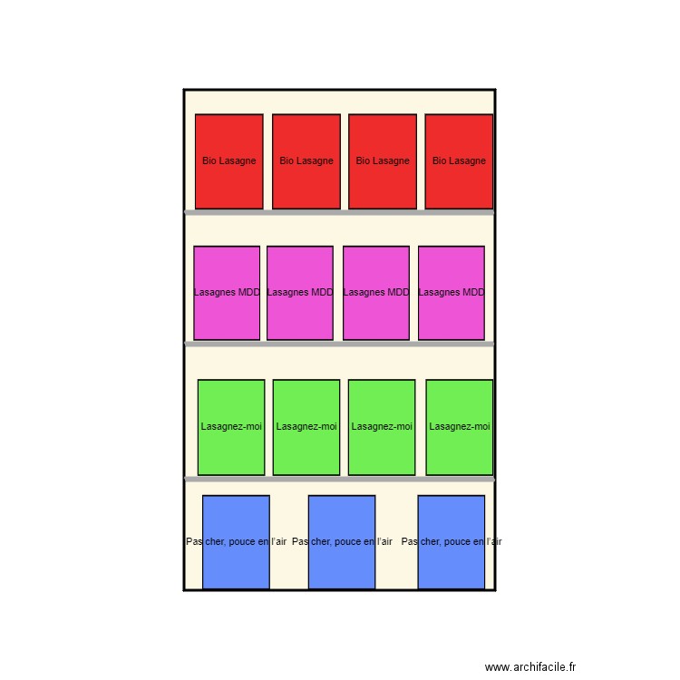 Tete de gondole. Plan de 0 pièce et 0 m2