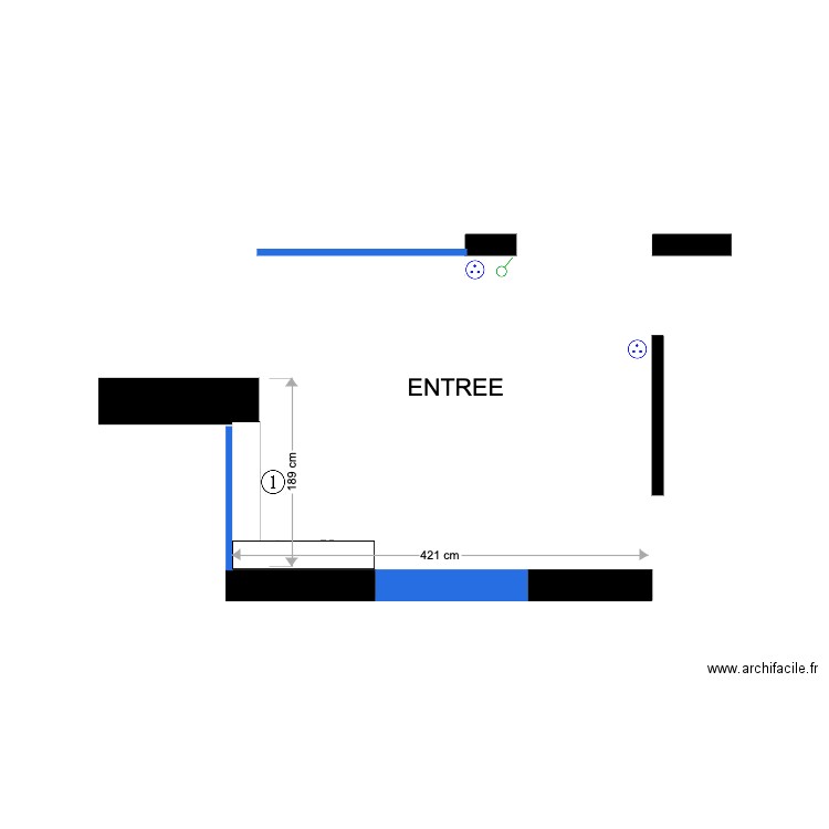 prises et interrupteurs. Plan de 0 pièce et 0 m2