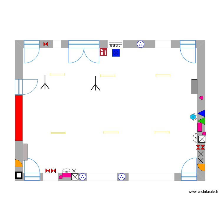 Salle 1. Plan de 1 pièce et 95 m2