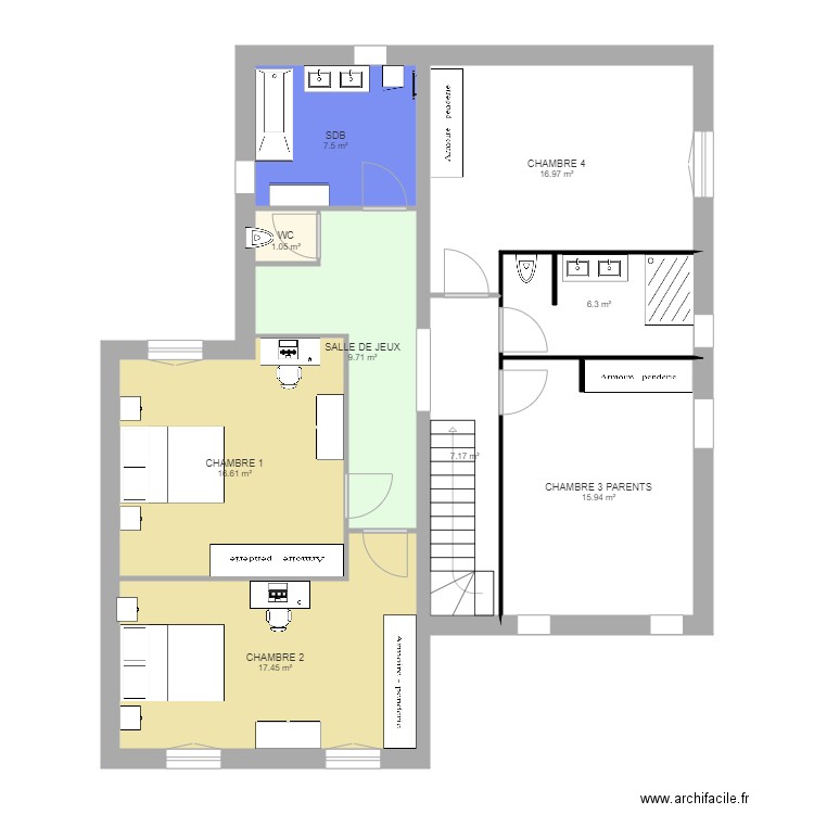  PASQUIER. Plan de 0 pièce et 0 m2