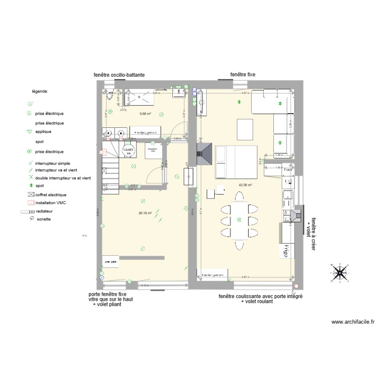 projet Chessenaz rez mod. Plan de 0 pièce et 0 m2
