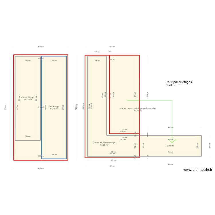 4 place saint luc. Plan de 6 pièces et 93 m2